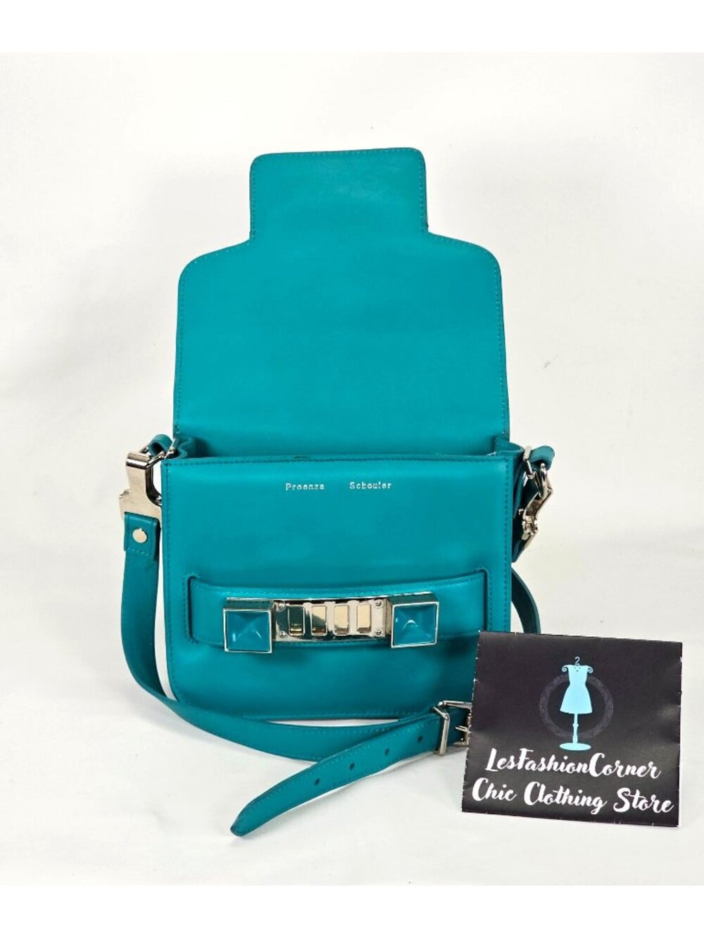 Proenza Schoulder Women's Tiny Ps11 Smooth Calf Pall/Lacq Verdena Bag Small 061 - Picture 4 of 15